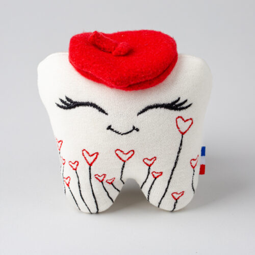 Peluche de dent de lait nommée Valentine pour enfants