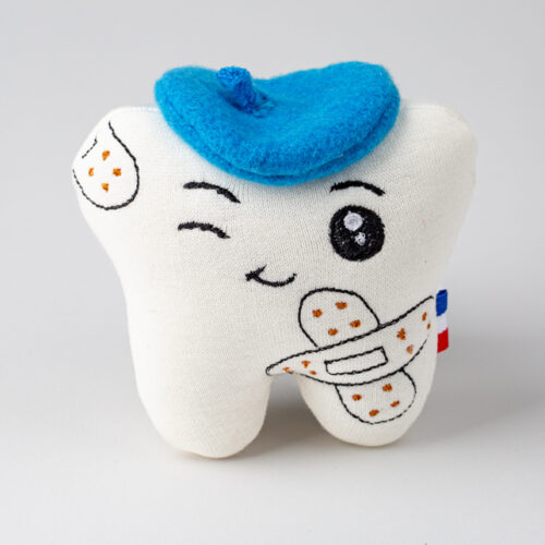 Peluche de dent de lait nommée Dr Carier pour enfants