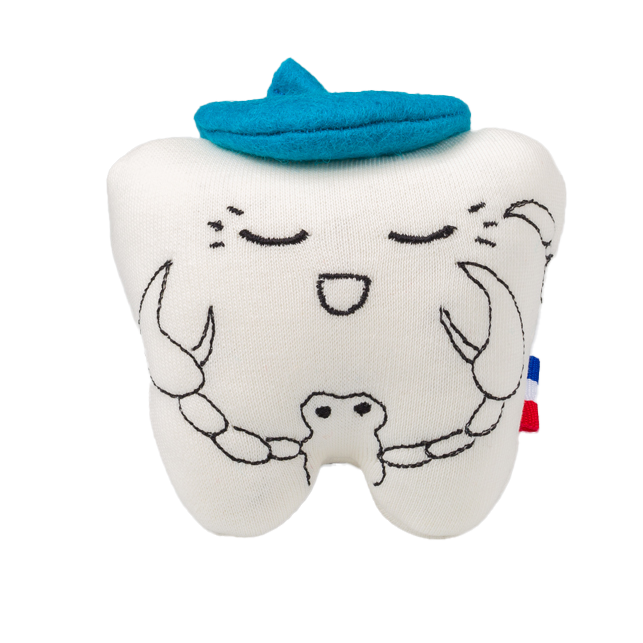 Theophile Peluche de dent de lait nommée Théophile pour enfants