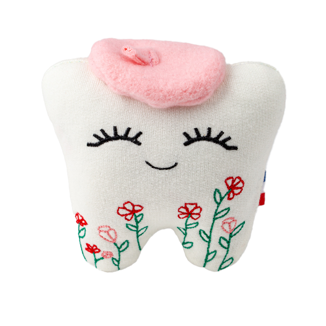 Camelia Peluche de dent de lait nommée Camélia pour enfants